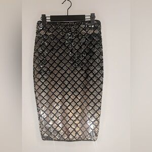 Sequin pencil skirt